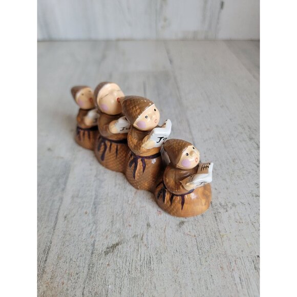 Dept 56 vintage monks a caroling village accessory Xmas nun - Picture 3 of 8